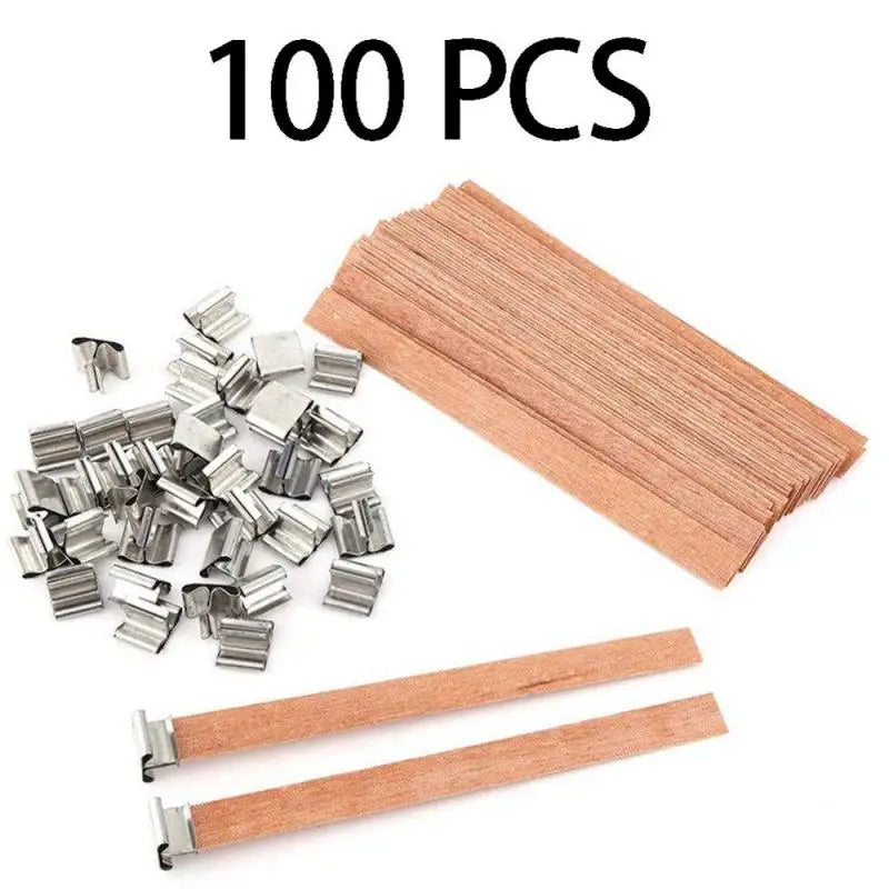 100pcs Natural Wood Candle Wicks for DIY Candle Making - Non-Toxic, Easy to  Use, Wide Application – Craftydeliveries