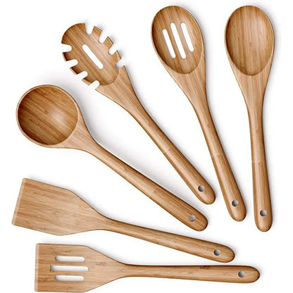 Premium Black Walnut Kitchen Utensils Set