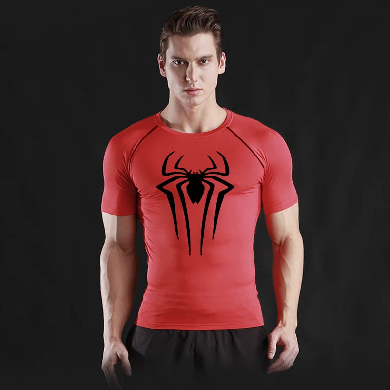 Men's Compression Superhero Gym T-Shirt - Quick Dry Short Sleeve