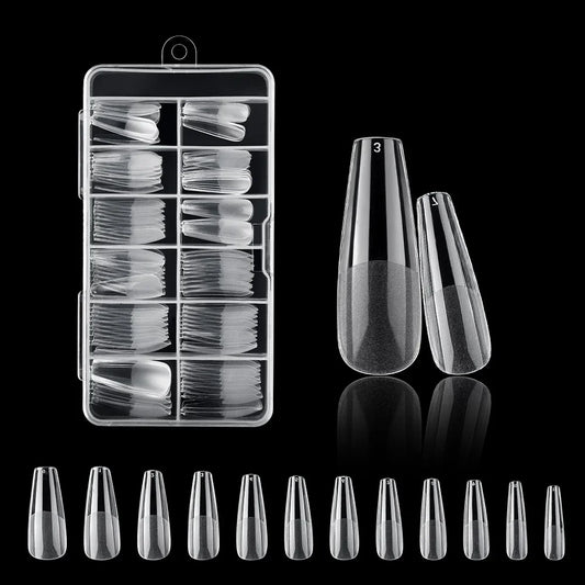 120Pcs Clear No Mark False Nails Set