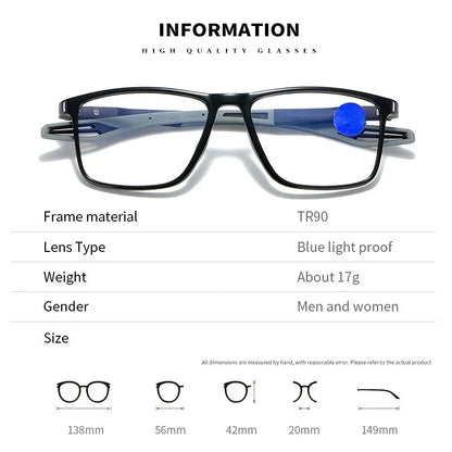 Ultralight TR90 Sport Reading Glasses for Women/Men +4.0 Diopters