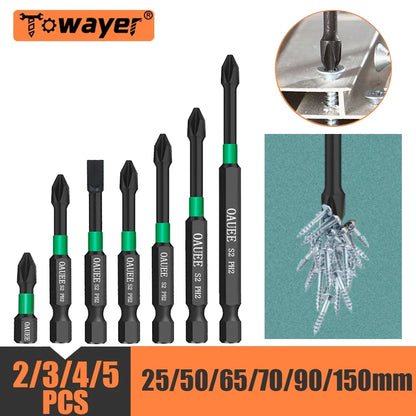 25/50/65/70/90mm Impact PH2 Screwdriver Set