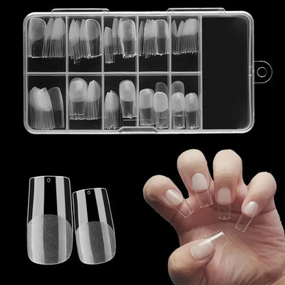 120Pcs Clear No Mark False Nails Set