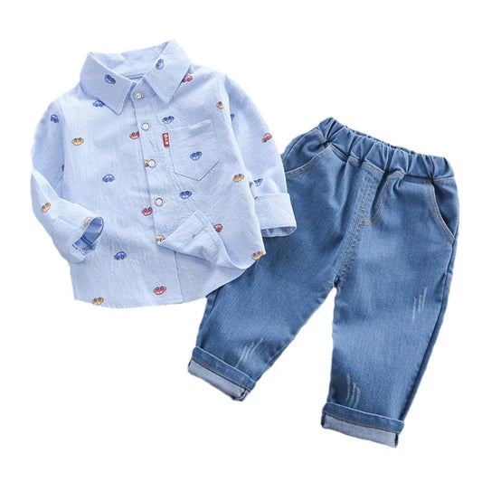 Kids White Blue Tracksuit Set