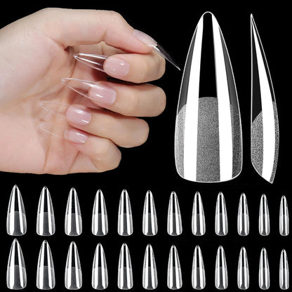 120Pcs Clear No Mark False Nails Set